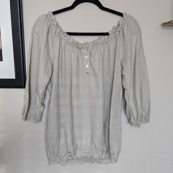 Linen peasant top - Picture 1 of 3
